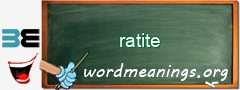 WordMeaning blackboard for ratite